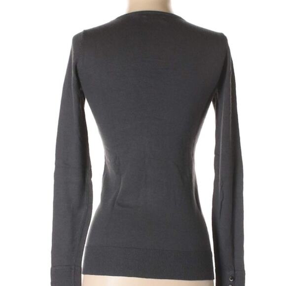 Martin + Osa Gray Lightweight Scoop Neck Sweater Dark Academia - Picture 2 of 7